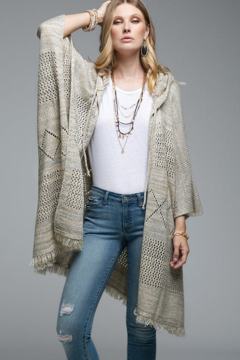 Lucia Poncho Oatmeal