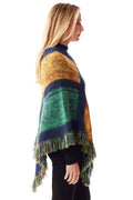 Izzy Colorful  Poncho Green